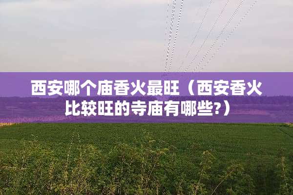 西安哪个庙香火最旺(西安香火比较旺的寺庙有哪些?) 西安哪个庙香火最旺(西安香火比较旺的寺庙有哪些?)