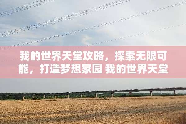 我的世界天堂攻略，探索无限可能，打造***园 我的世界天堂攻略