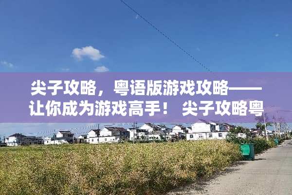 尖子攻略，粤语版游戏攻略——让你成为游戏高手！ 尖子攻略粤语