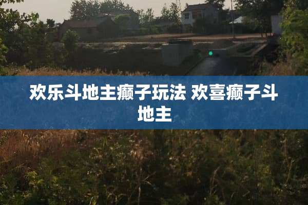 欢乐斗地主癫子玩法 欢喜癫子斗地主