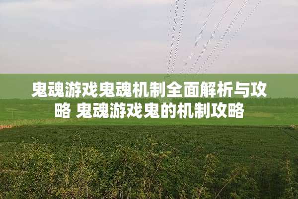 鬼魂游戏鬼魂机制全面解析与攻略 鬼魂游戏鬼的机制攻略