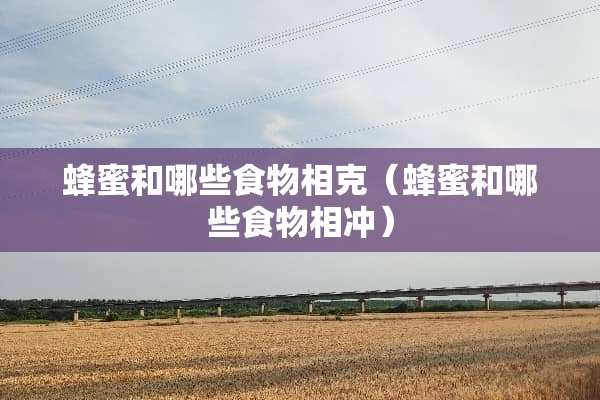 蜂蜜和哪些食物相克（蜂蜜和哪些食物相冲）