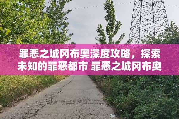 罪恶之城冈布奥深度攻略，探索未知的罪恶都市 罪恶之城冈布奥攻略