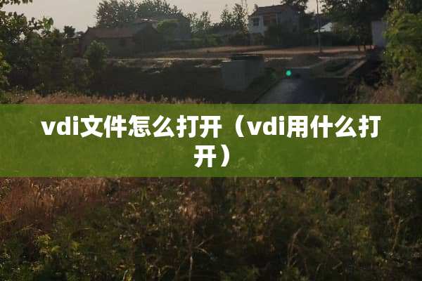 vdi文件怎么打开（vdi用什么打开）