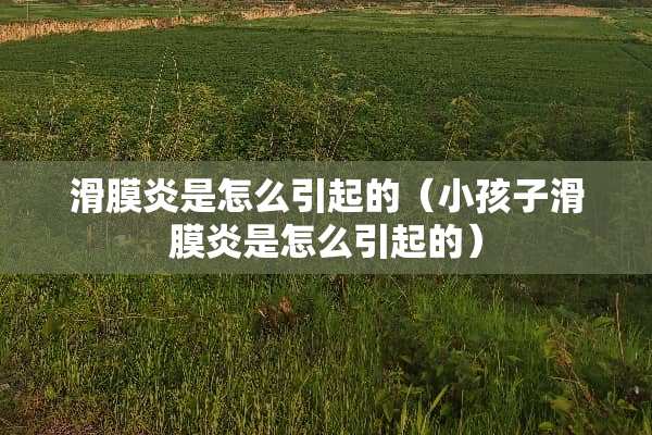 滑膜炎是怎么引起的(小孩子滑膜炎是怎么引起的) 滑膜炎是怎么引起的(小孩子滑膜炎是怎么引起的)