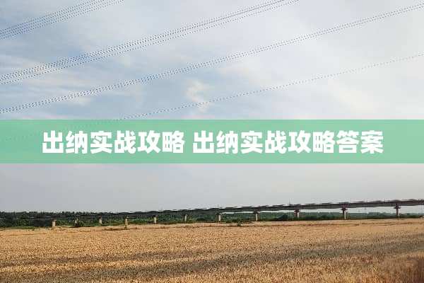 出纳实战攻略 出纳实战攻略答案