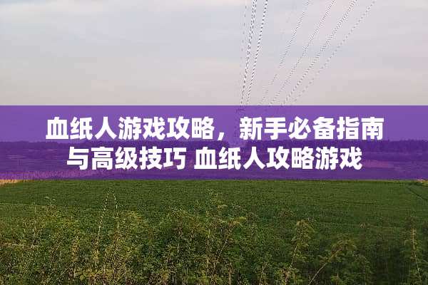血纸人游戏攻略,新手必备指南与高级技巧 血纸人攻略游戏 血纸人游戏攻略,新手必备指南与高级技巧 血纸人攻略游戏