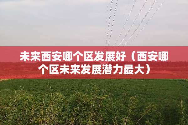 未来西安哪个区发展好(西安哪个区未来发展潜力最大) 未来西安哪个区发展好(西安哪个区未来发展潜力最大)