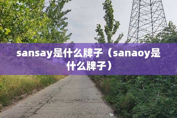 sansay是什么牌子(sanaoy是什么牌子) sansay是什么牌子(sanaoy是什么牌子)