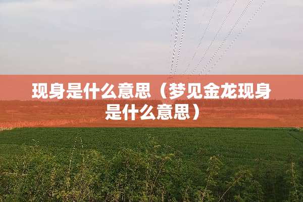 现身是什么意思（梦见金龙现身是什么意思）