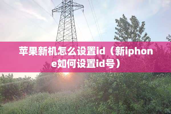 苹果新机怎么设置id(新iphone如何设置id号) 苹果新机怎么设置id(新iphone如何设置id号)