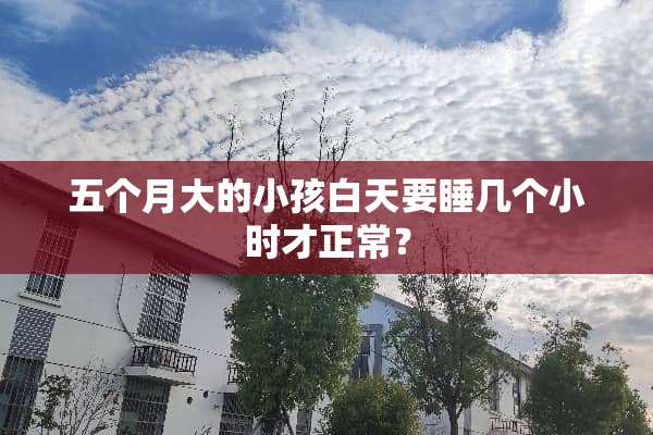 五个月大的小孩白天要睡几个小时才正常？