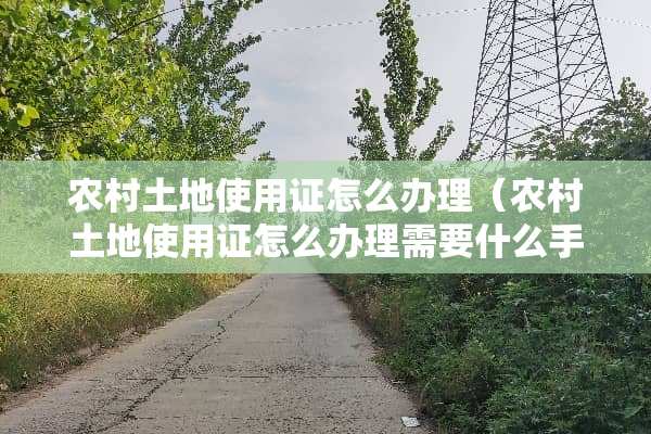 农村土地使用证怎么办理(农村土地使用证怎么办理需要什么手续) 农村土地使用证怎么办理(农村土地使用证怎么办理需要什么手续)