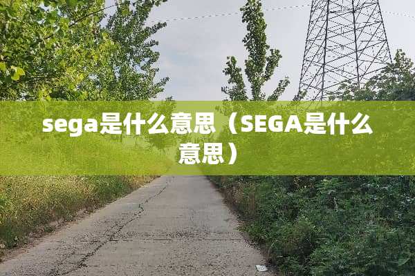 sega是什么意思(SEGA是什么意思) sega是什么意思(SEGA是什么意思)
