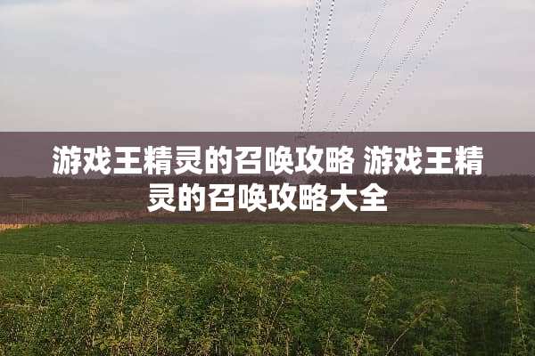 游戏王精灵的召唤攻略 游戏王精灵的召唤攻略大全