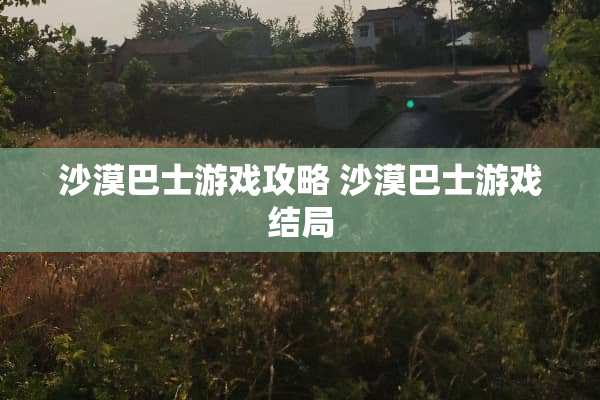 沙漠巴士游戏攻略 沙漠巴士游戏结局
