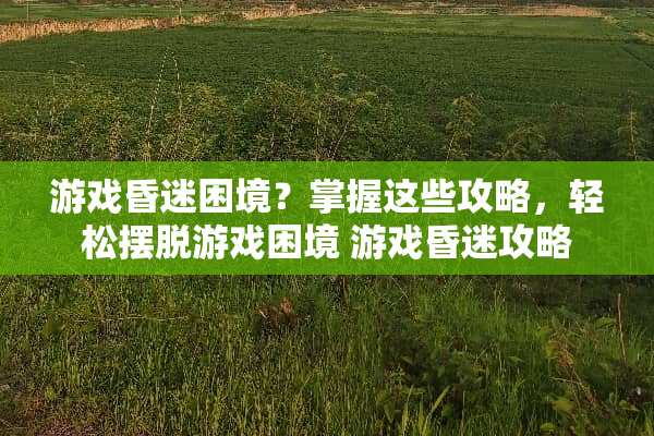 游戏昏迷困境？掌握这些攻略，轻松摆脱游戏困境 游戏昏迷攻略