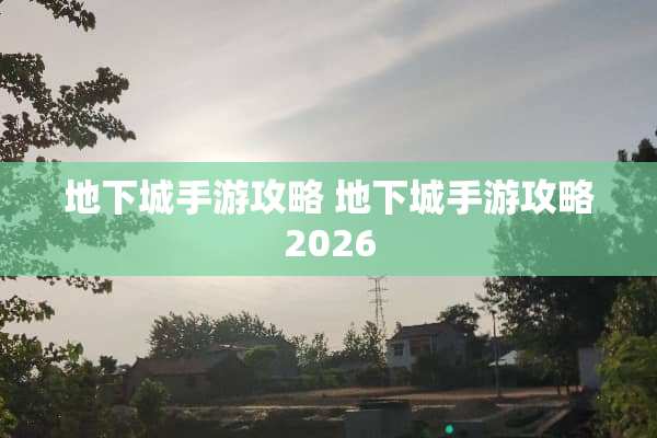 **城手游攻略**城手游攻略2026