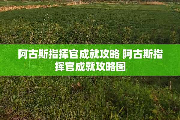 阿古斯指挥官成就攻略 阿古斯指挥官成就攻略图