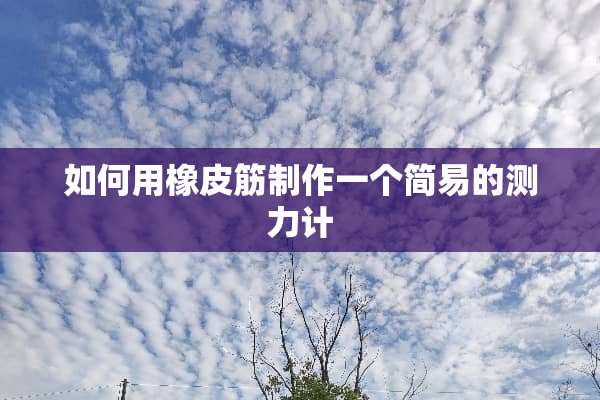 如何用橡皮筋制作一个简易的测力计