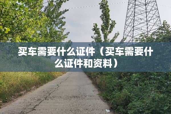 买车需要什么证件（买车需要什么证件和资料）