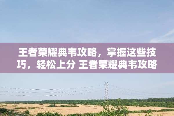 王者荣耀典韦攻略，掌握这些技巧，轻松上分 王者荣耀典韦攻略