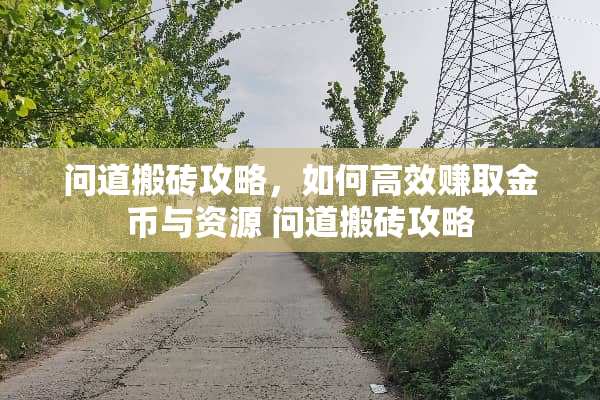 问道搬砖攻略，如何高效赚取金币与资源 问道搬砖攻略