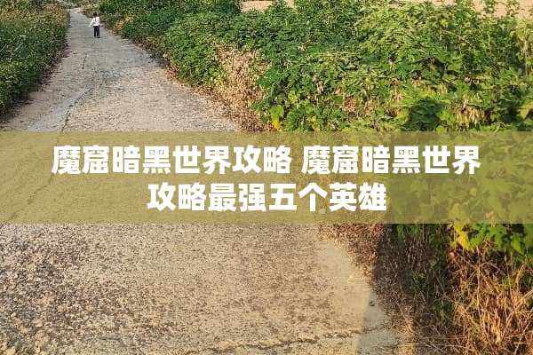 魔窟暗黑世界攻略 魔窟暗黑世界攻略最强五个英雄