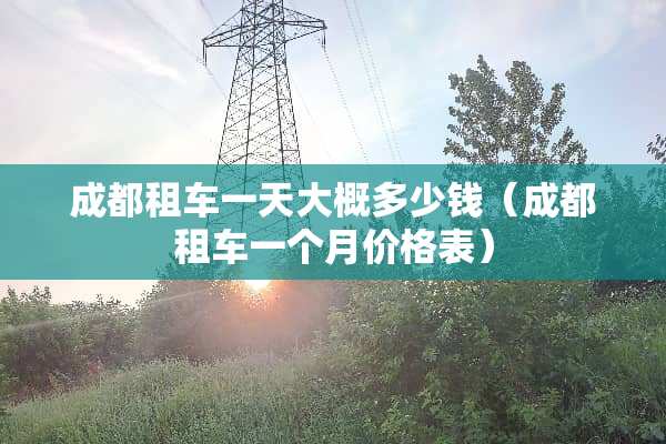 成都租车一天大概多少钱（成都租车一个月价格表）