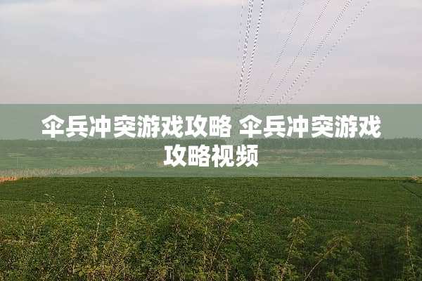 伞兵冲突游戏攻略 伞兵冲突游戏攻略视频
