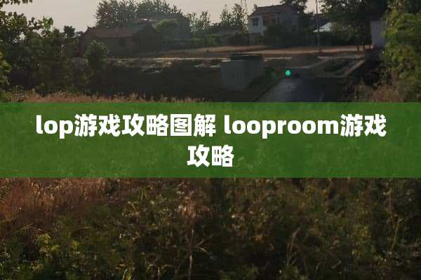 lop游戏攻略图解 looproom游戏攻略