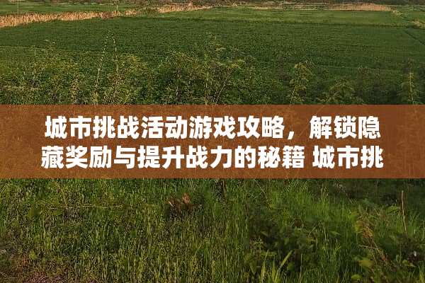 城市挑战活动游戏攻略，解锁隐藏奖励与提升战力的秘籍 城市挑战活动游戏攻略