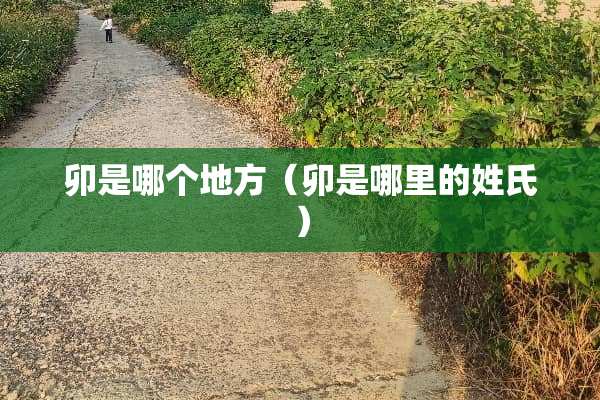 卯是哪个地方（卯是哪里的姓氏）