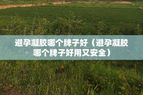 避孕凝胶哪个牌子好（避孕凝胶哪个牌子好用又安全）