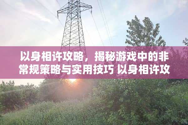 以身相许攻略，揭秘游戏中的非常规策略与实用技巧 以身相许攻略游戏