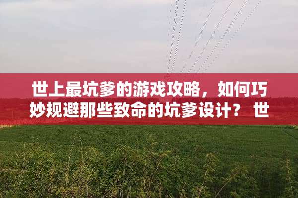 世上最坑爹的游戏攻略，如何巧妙规避那些致命的坑爹设计？ 世上最坑爹的游戏攻略9