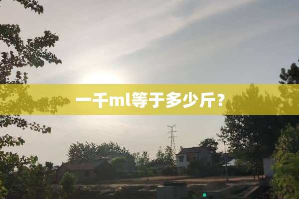 一千ml等于多少斤？
