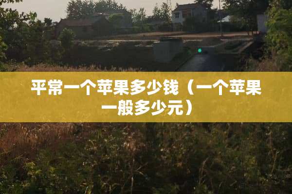 平常一个苹果多少钱（一个苹果一般多少元）