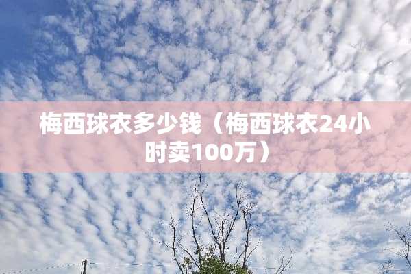 梅西球衣多少钱（梅西球衣24小时卖100万）