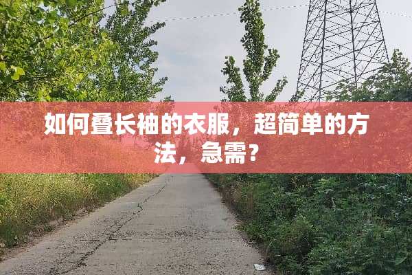 如何叠长袖的衣服，超简单的方法，急需？