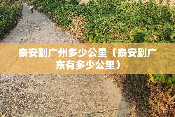 泰安到广州多少公里（泰安到广东有多少公里）