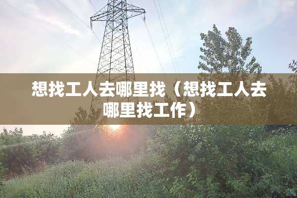 想找工人去***（想找工人去***工作）