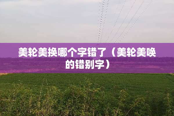 美轮美换哪个字错了（美轮美唤的***）