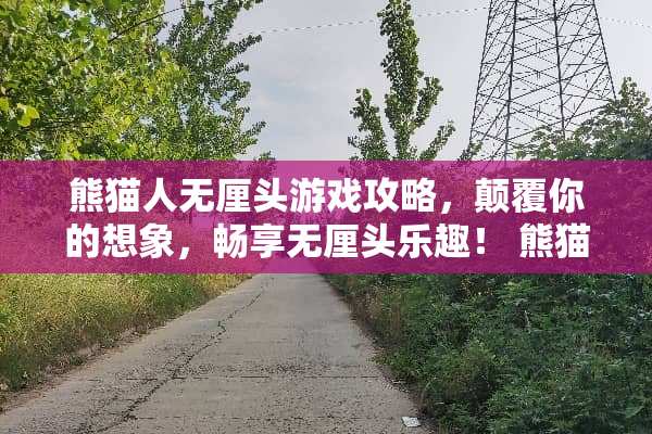 熊猫人无厘头游戏攻略，颠覆你的想象，畅享无厘头乐趣！ 熊猫人无厘头游戏攻略