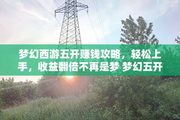 梦幻西游五开赚钱攻略，轻松上手，收益翻倍不再是梦 梦幻五开赚钱攻略