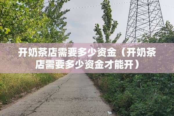 开奶茶店需要多少资金（开奶茶店需要多少资金才能开）