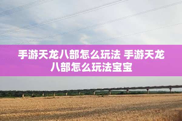 手游天龙八部怎么玩法 手游天龙八部怎么玩法宝宝 手游天龙八部怎么玩法 手游天龙八部怎么玩法宝宝