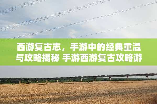 西游复古志,手游中的经典重温与攻略揭秘 手游西游复古攻略游戏 西游复古志,手游中的经典重温与攻略揭秘 手游西游复古攻略游戏