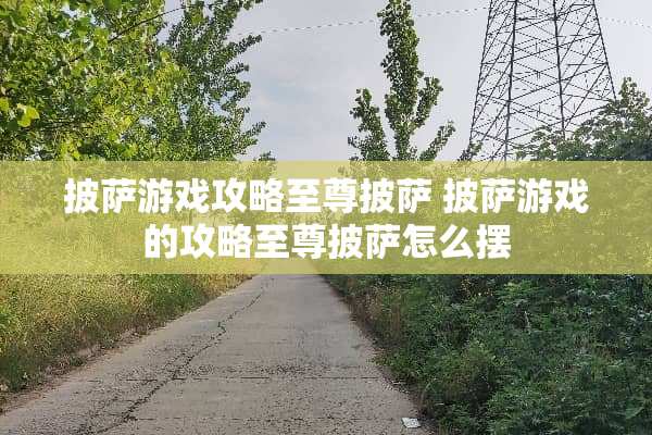 披萨游戏攻略至尊披萨 披萨游戏的攻略至尊披萨怎么摆