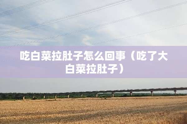 吃白菜拉肚子怎么回事(吃了大白菜拉肚子) 吃白菜拉肚子怎么回事(吃了大白菜拉肚子)